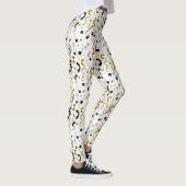 Neujahrs-Gold-Schwarze Konfetti Leggings (Rechts)