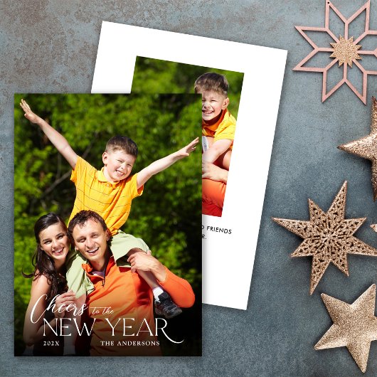 Neujahrs-Grußbotschaft 2 Foto Feiertagskarte