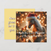 Neujahrs-Grußkarte mit einem Pferd (Vorne/Hinten)