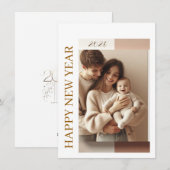 Neujahrs-Grußkarte | Paar-Karte Feiertagskarte (Vorne/Hinten)