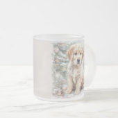 Neujahrs Hund und Schnee Mattglastasse (VorderseiteRechts)