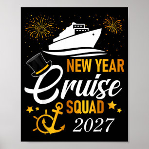 Neujahrs-Kreuzfahrt-Team 2027 Winterferien Treffen Poster