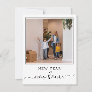 Neujahrs-neues Zuhause-Foto Mitteilungskarte