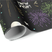 Neujahrs-Party-Ballons Geschenkpapier (Rolleneckpunkt)