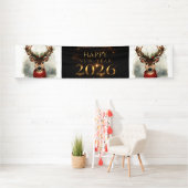 Neujahrs-Party-Banner in schwarz-golden Banner (Insitu)