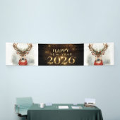 Neujahrs-Party-Banner in schwarz-golden Banner (Messeveranstaltung)