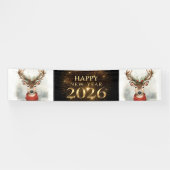 Neujahrs-Party-Banner in schwarz-golden Banner (Horizontal)