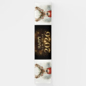 Neujahrs-Party-Banner in schwarz-golden Banner (Vertikal)