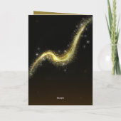 Neujahrs-Reflexionskarte – Schwarz-Gold-Design Karte (Rückseite)