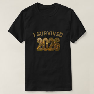 Neujahrs-T-Shirt Ich habe 2026 überlebt T-Shirt