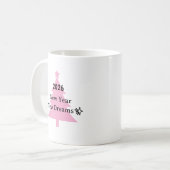 Neujahrs-Tasse 'Neue Träume' Kaffeetasse (Vorderseite Links)