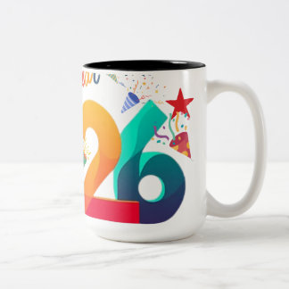 Neujahrs-Tasse  Zweifarbige Tasse
