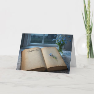 Neujahrs-Vintage-Journal im Mondlicht Karte