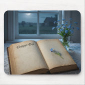 Neujahrs-Vintage-Journal im Mondlicht Mousepad (Vorne)