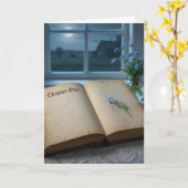 Neujahrs-Vintage-Tagebuch im Mondlicht Karte (Gelbe Blume)