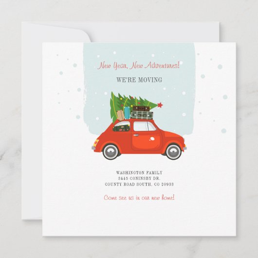 Neujahrsabenteuer - Neuauflage der Adresse Mitteilungskarte (Vorderseite)