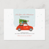 Neujahrsabenteuer: Neue Adresse Ankündigungspostkarte (Vorderseite)