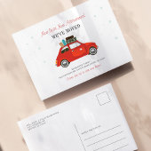 Neujahrsabenteuer - Neue Adressenverschiebung Ankündigungspostkarte