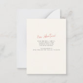 Neujahrsabenteuer Zuhause Veränderung der Adressen Mitteilungskarte (Rückseite)