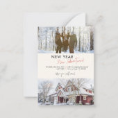 Neujahrsabenteuer Zuhause Veränderung der Adressen Mitteilungskarte (Vorderseite)