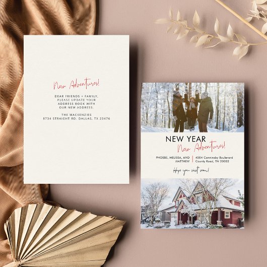 Neujahrsabenteuer Zuhause Veränderung der Adressen Mitteilungskarte