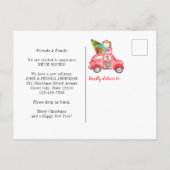 Neujahrsabenteuer Zuhause Weihnachtsfest Ankündigungspostkarte (Rückseite)