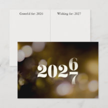 Neujahrsaktivität 2027 (dankbar & wünschend) Bokeh