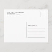 Neujahrsanfang - Umstiegsadresse Ankündigungspostkarte (Rückseite)