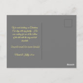 Neujahrsankündigung der Verlobung Postkarte (Rückseite)