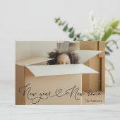 Neujahrsankündigung - Neue Zuhause Einladung (Stehend Vorderseite)