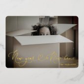 Neujahrsankündigung - Neue Zuhause Folieneinladung (Vorderseite)