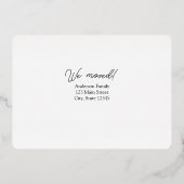 Neujahrsankündigung - Neue Zuhause Folieneinladung (Rückseite)