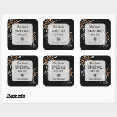 Neujahrsankündigung über Marketing-Sicherheiten Quadratischer Aufkleber (Blatt)