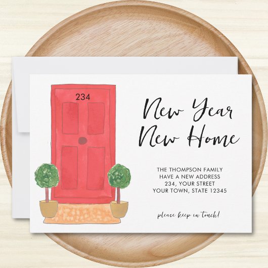 Neujahrsankündigung über Zuhause-Bewegung Ankündigung