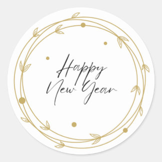 Neujahrsaufkleber Runder Aufkleber