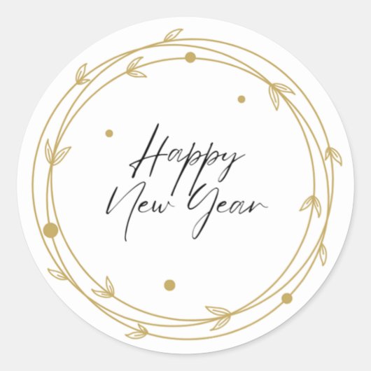 Neujahrsaufkleber Runder Aufkleber (Vorderseite)