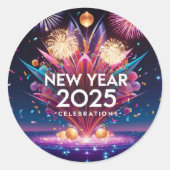Neujahrsaufkleber Runder Aufkleber (Vorderseite)