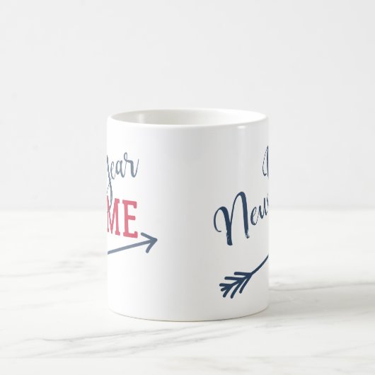 Neujahrsauflage lustige Typografie-Erinnerung Kaffeetasse (Mittel)