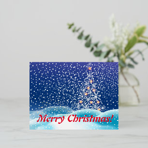 Neujahrsbaum, frohe Weihnachten Folien Feiertagspostkarte