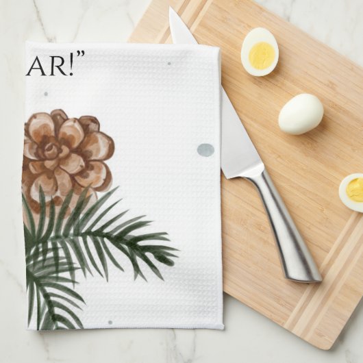 Neujahrsbaum Geschirrtuch (Viertel Falte)