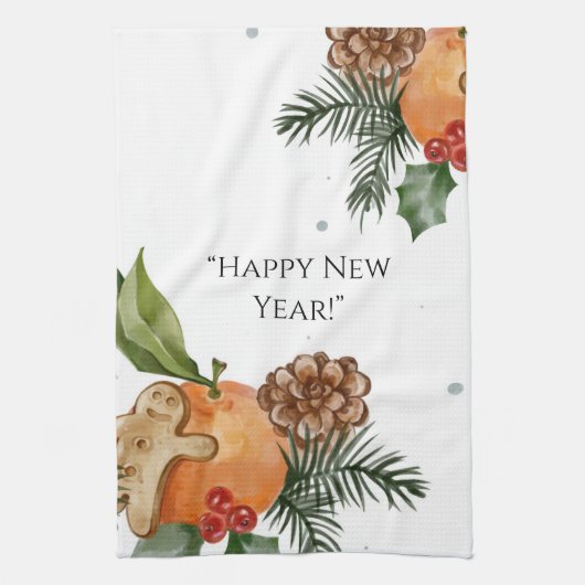 Neujahrsbaum Geschirrtuch (Vertikal)