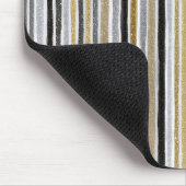 Neujahrsblau Gold Schwarz Streifen Mousepad (Ecke)