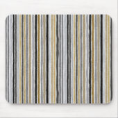 Neujahrsblau Gold Schwarz Streifen Mousepad (Vorne)