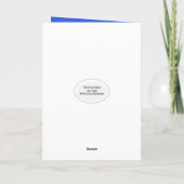 Neujahrsblauer Genom mit Uhr Feiertagskarte (Rückseite)