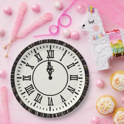 Neujahrsblockade für Feuerwerkskörper Pappteller (Party)