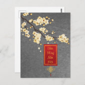 Neujahrsblüten des Gelben Hoa Mais Postkarte (Vorne/Hinten)