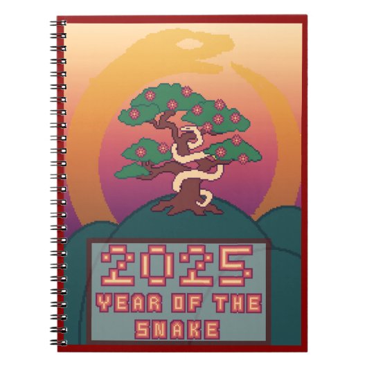 Neujahrsbuch: Jahr der Schlange 2025 Notizblock (Vorderseite)