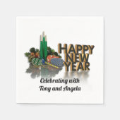 Neujahrscocktail Servietten personalisiert (Vorderseite)