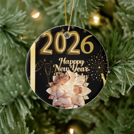 Neujahrsdekoration Keramik Ornament (Baum)