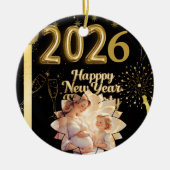 Neujahrsdekoration Keramik Ornament (Vorne)